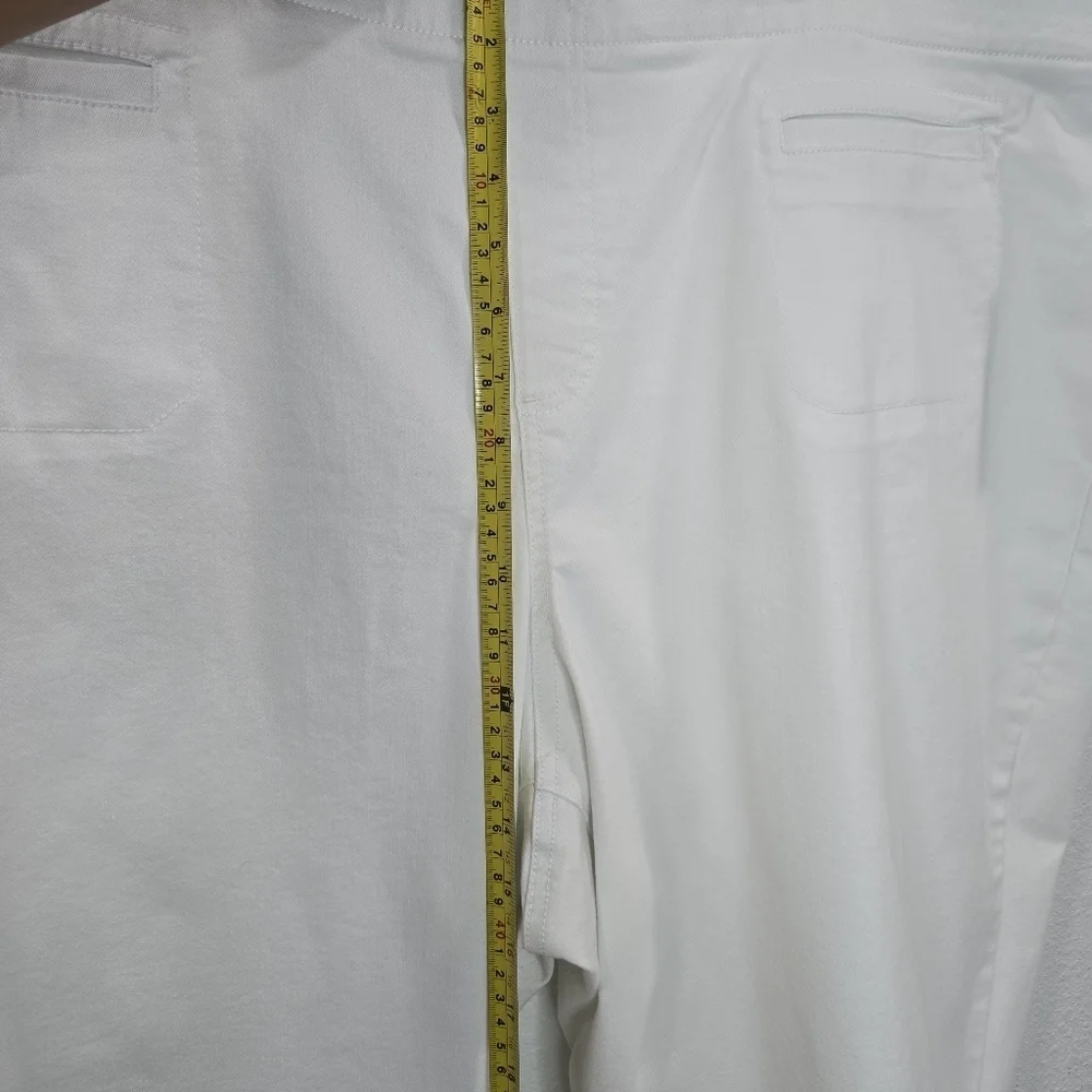 Westbound Womens  High Rise Skinni White Summer Cropped Pants  Size 24W - Picture 8 of 16